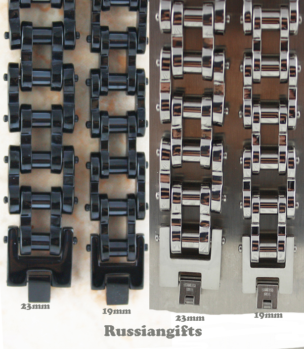 Black or Silver 8” 9″ 10” Stainless Steel Motorcycle Bike Biker Chain Bracelet