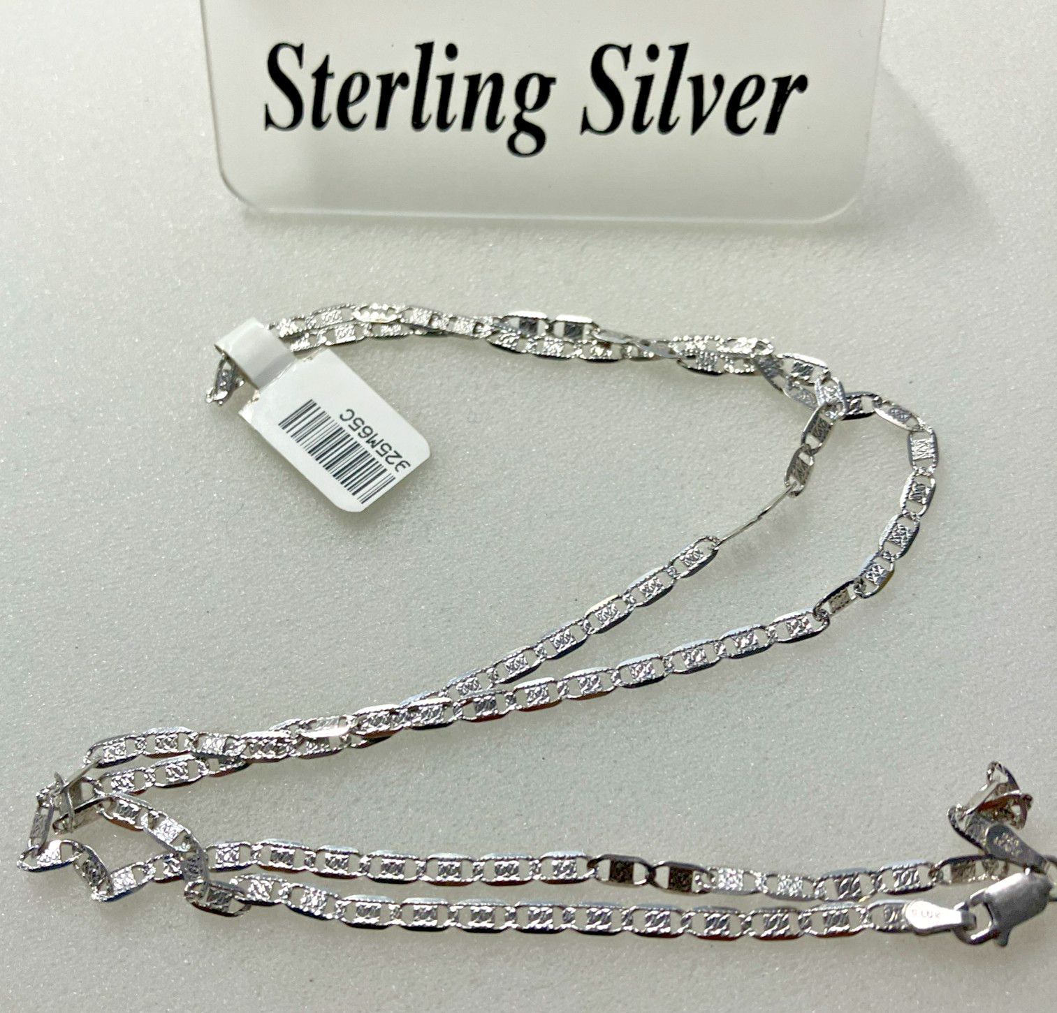 925 Italy Sterling Silver Solid Mariner Chain 6.5grams 3mm 24inches Necklace