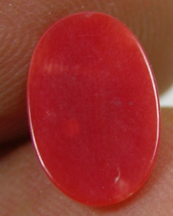 #2 Rare Japan 100% Natural Reddish Orange Coral Oval Cabochon Gemstone 11.00mm