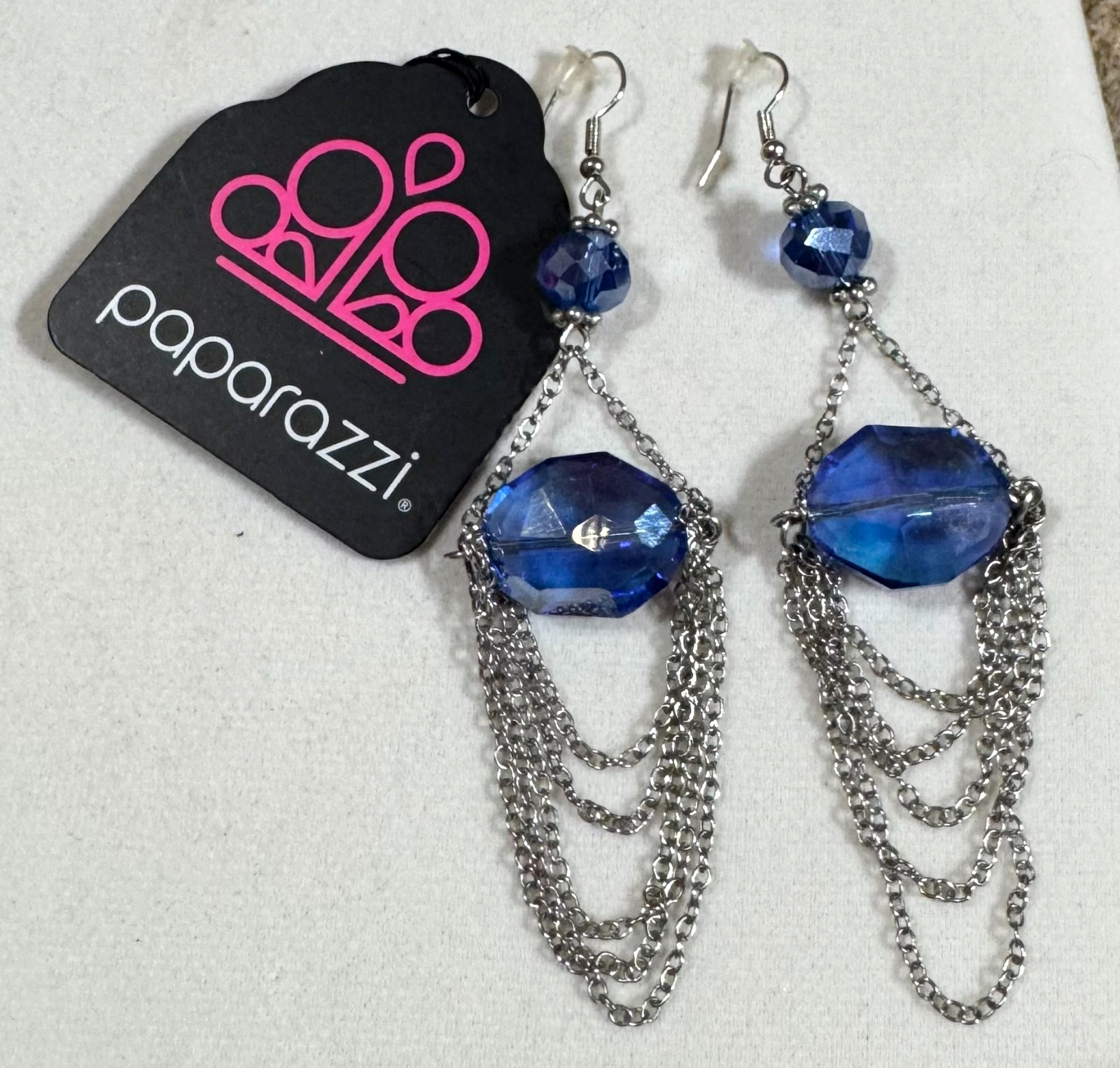 Paparazzi – Ethereally Extravagant – Blue Earrings (Iridescent)