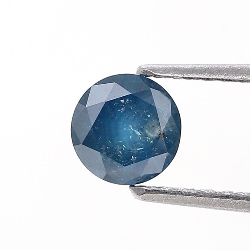 NATURAL DIAMOND ROUND SHAPE BRILLIANT CUR BLUE COLOR 0.36 CT
