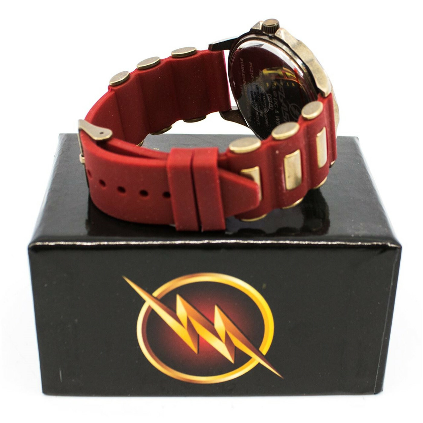 Flash TC Symbol Watch with Silicone Adjustable Strap Red