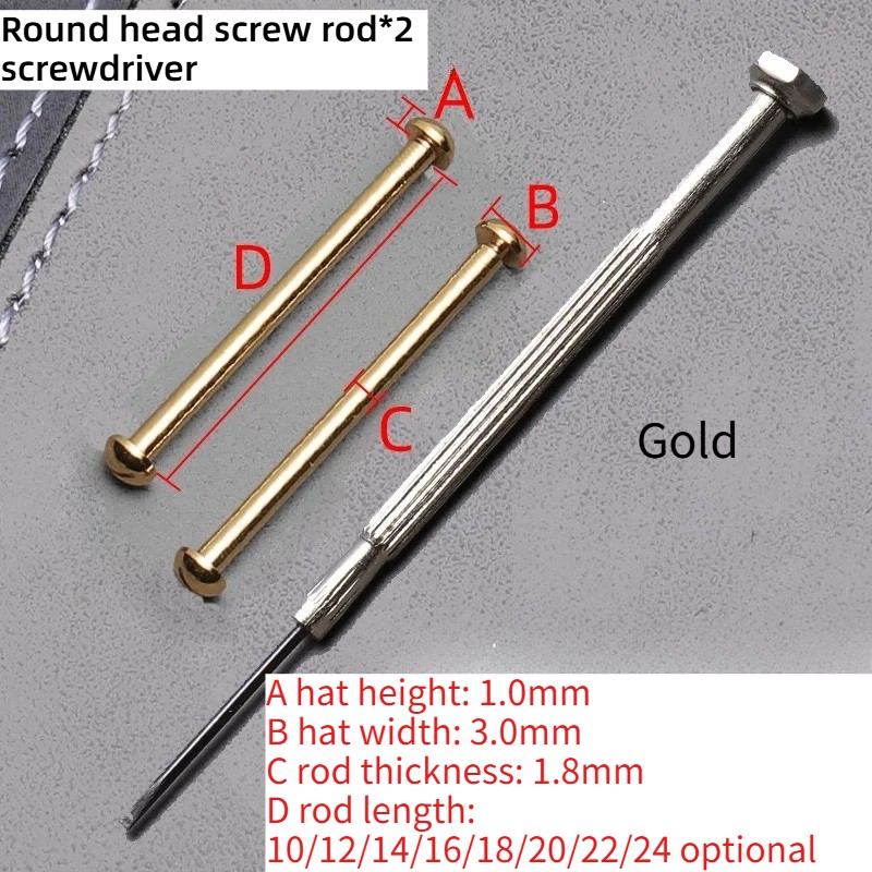 Strap Screw Rod Notch Strap Connection Rod Stainless Steel Watch Strap Rod