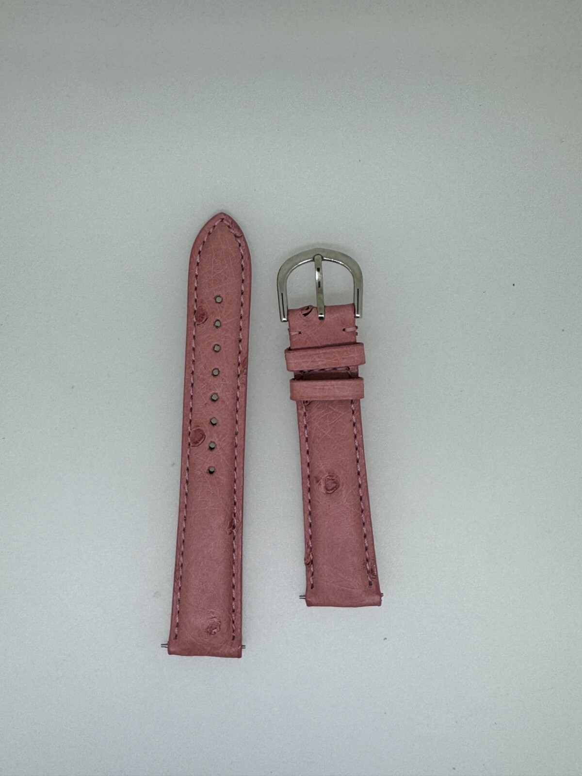 Hadley Roma 18MM x 16MM pink ostrich skin watch band strap USA