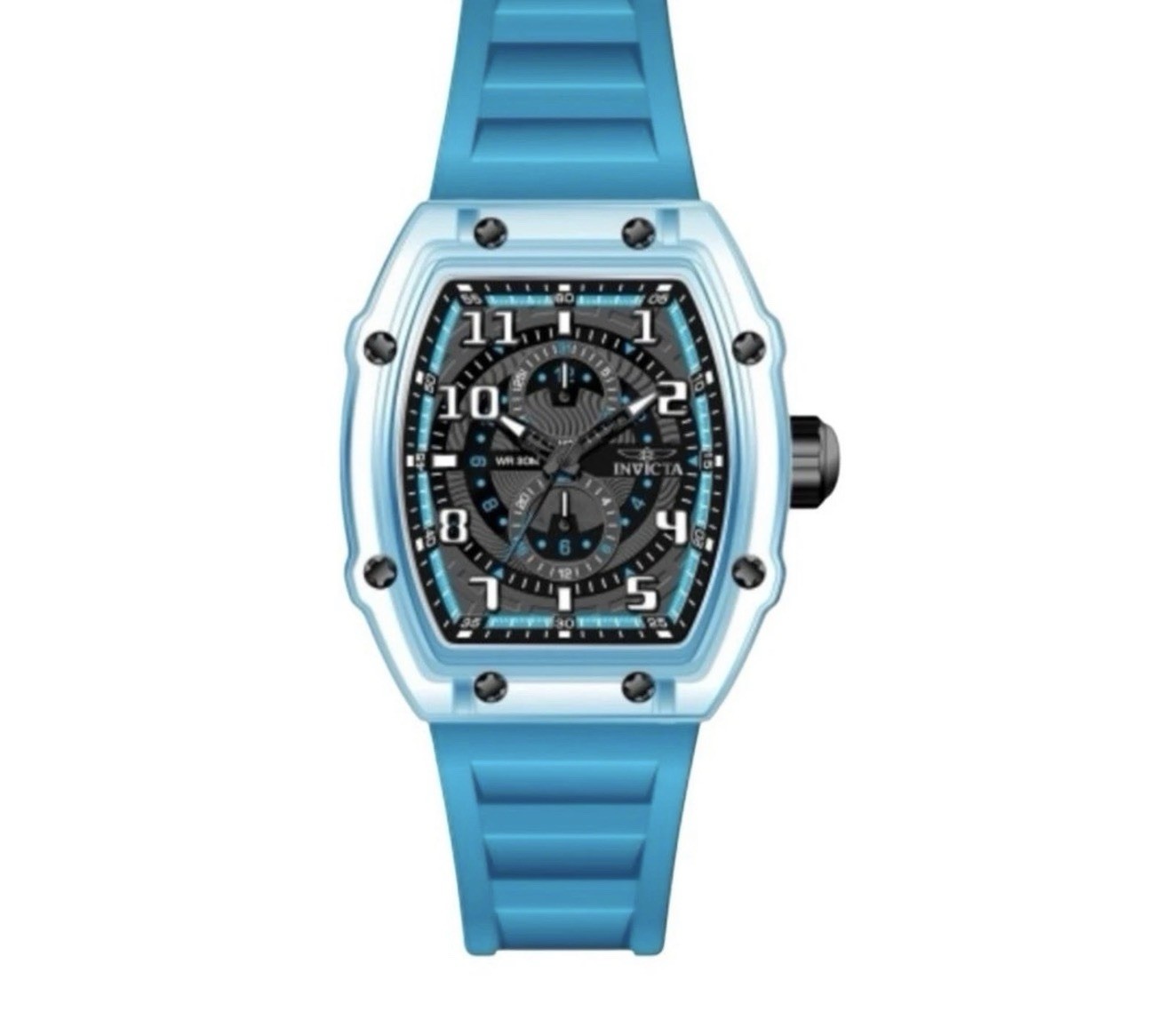 Invicta Racing Model 48716 Men’s 48.5MM Blue Quartz Watch – Silicone Band BNIB