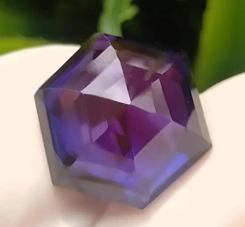 8 CT Natural Tanzanite Purple Blue Hexagon Cut Certified Loose Gemstone
