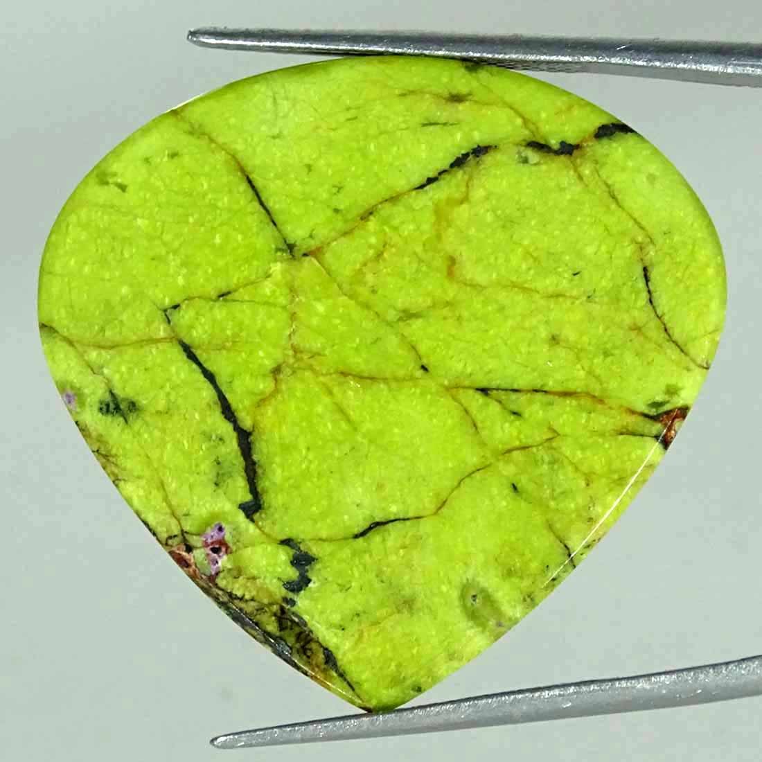 34.70Cts Natural Atlantasite Pear Cabochon Loose Gemstone 32x30x5mm