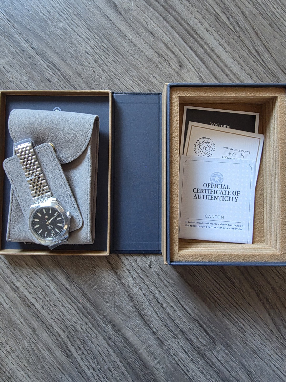 39mm Jack Mason Canton Anthracite Automatic Watch Brand New Unworn