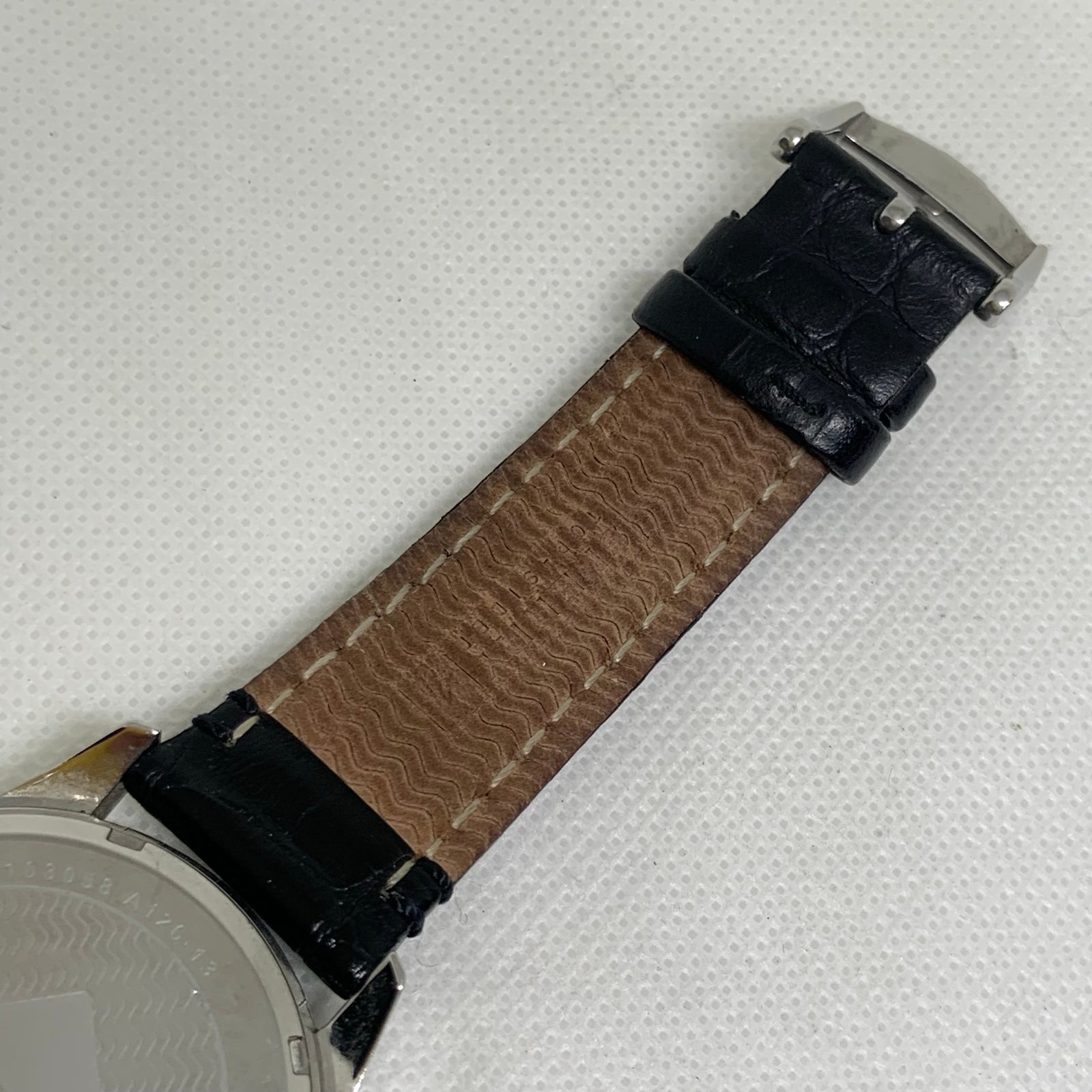 Sperry Top-Sider Kinney men’s watch 38mm stainless black leather quartz running