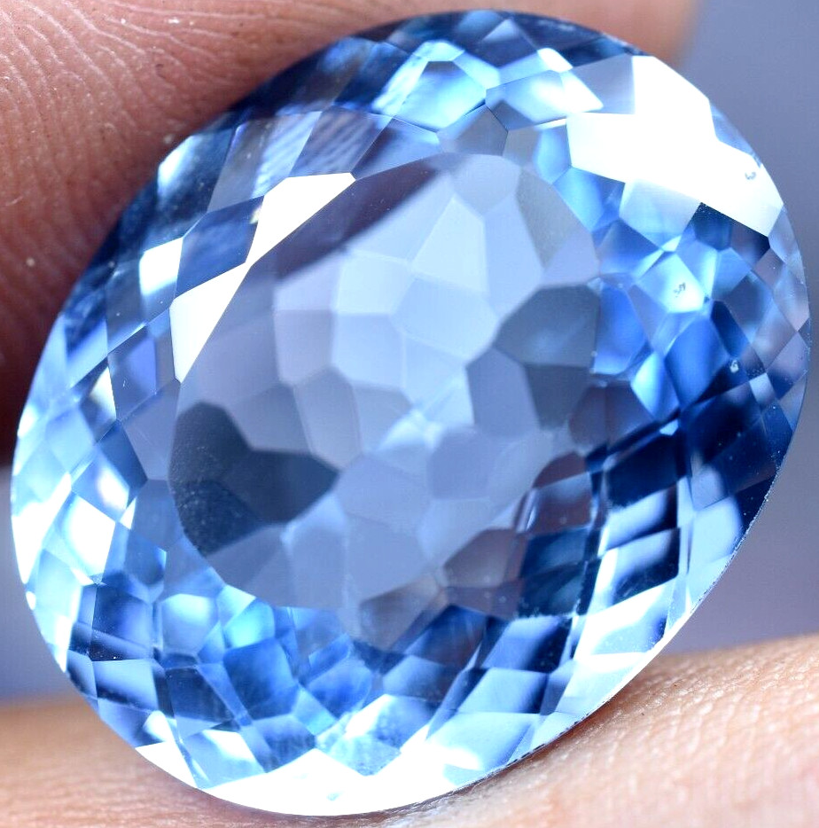 Natural 22.65Ct Namibia Jeremejevite Flawless Certified Oval Cut Loose Gemstone