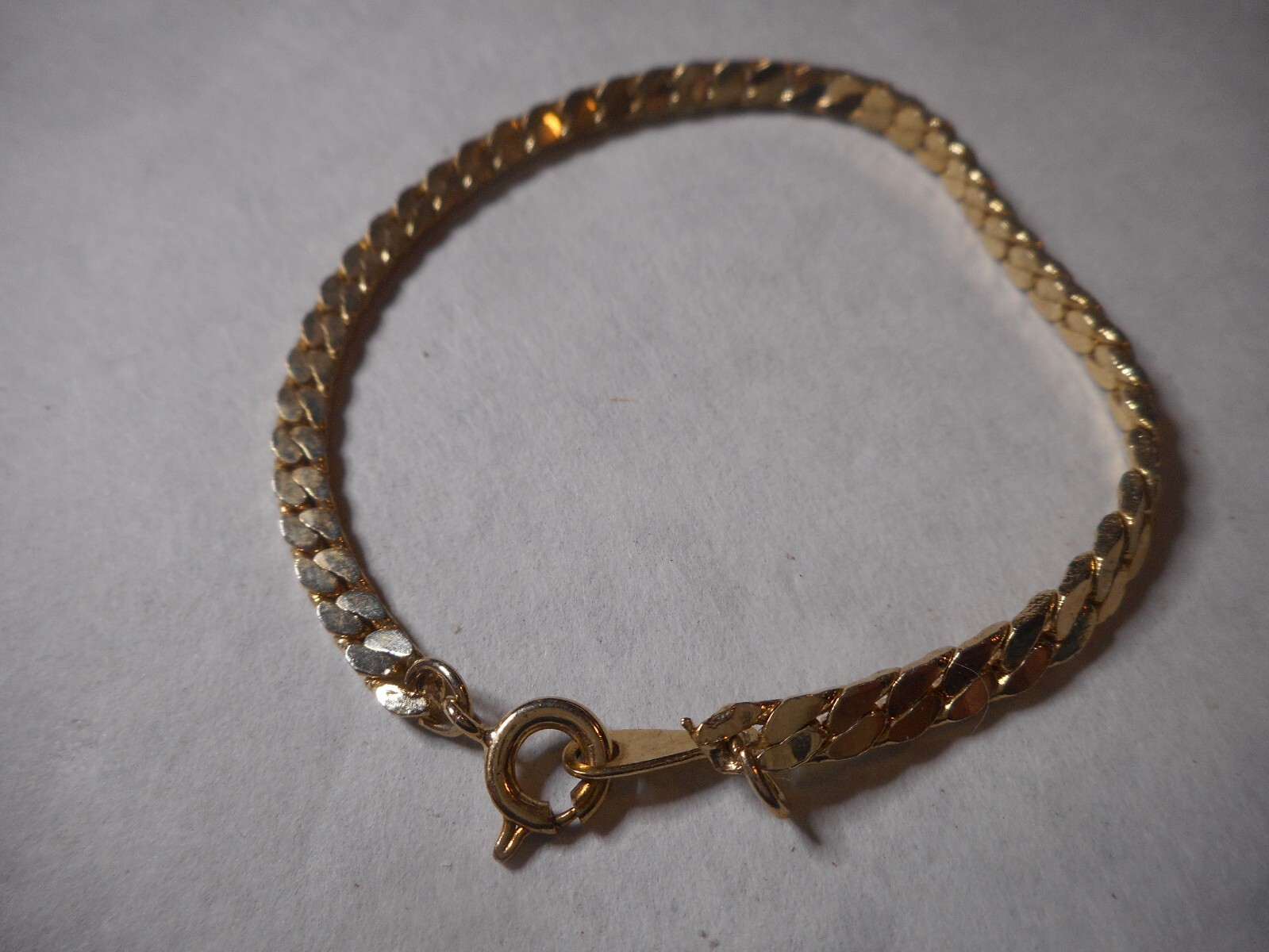 Gold Overlay Unisex Miami Cuban Curb Link 6 1/2-7 Inch Length Costume Basic