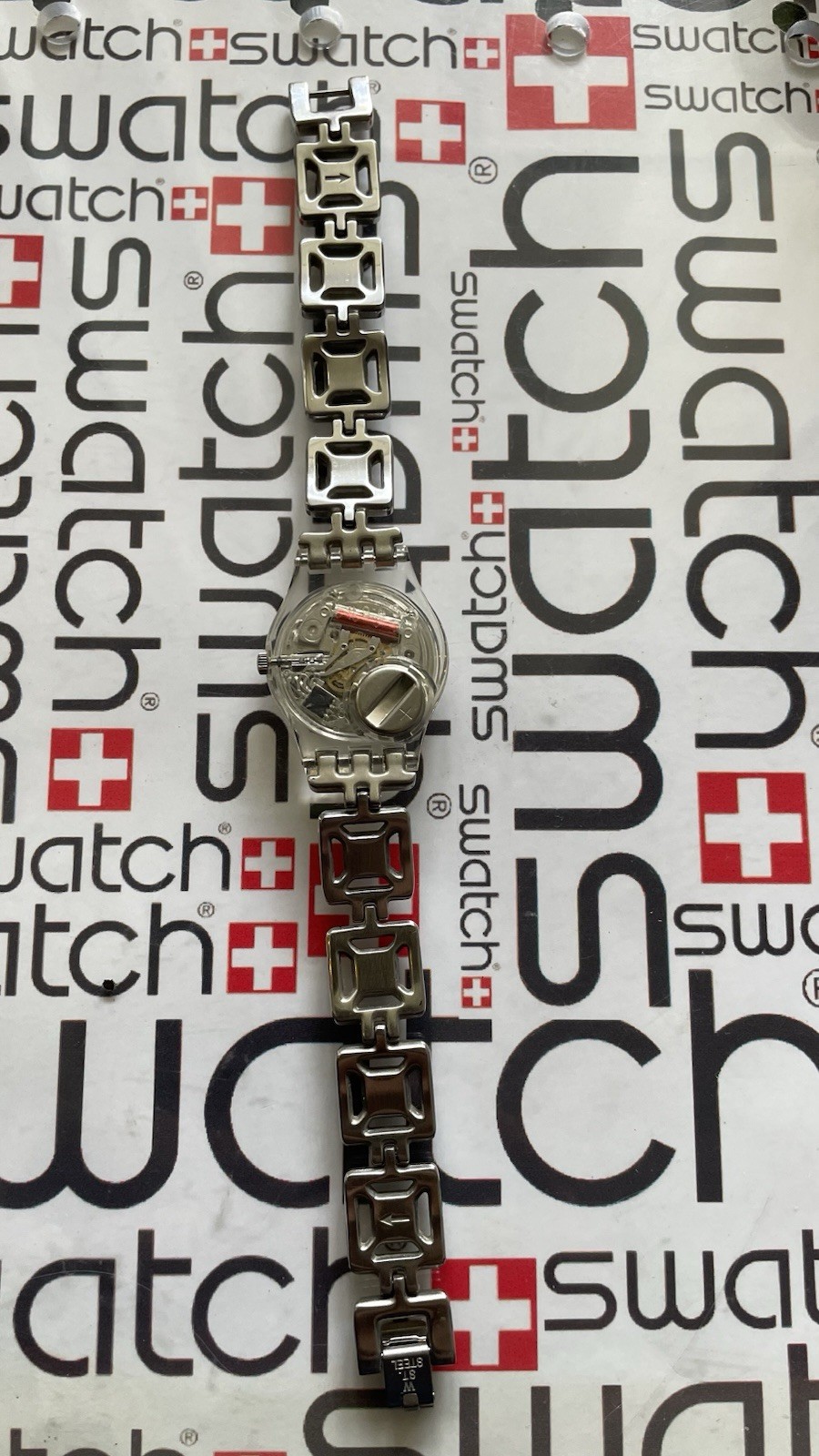 Swatch Pure & Shine LK303G Standard Ladies 25mm Stainless Steel Bracelet