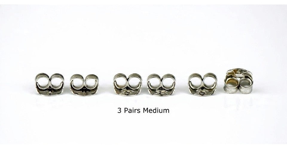14k Yellow or White Gold Push Back Earring Butterfly Backing by 1,2,3,6,10 Pairs