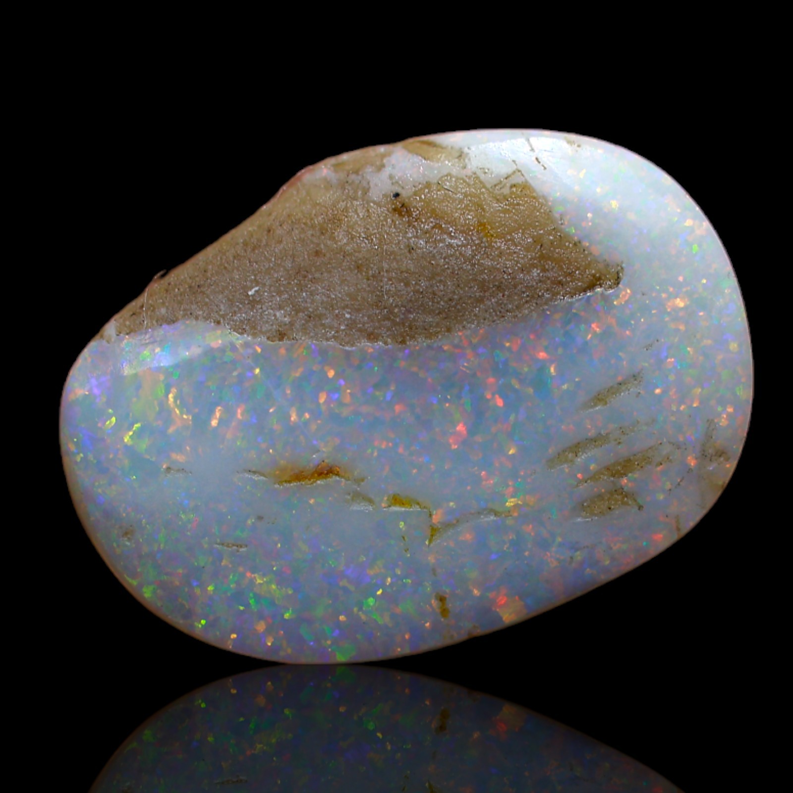 6.40 Cts Fire Opal Meditation Earrings Making Cabochon Natural 20x14x4 mm