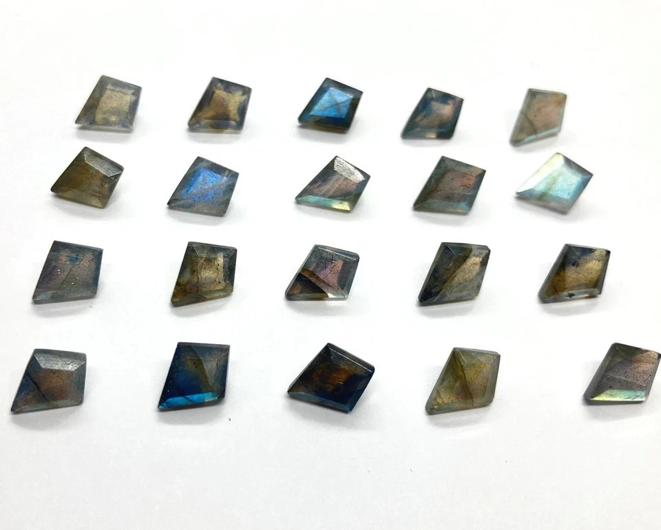 Wholesale Natural Labradorite Faceted Kite Shape Loose Gemstone Lot Jewellery.