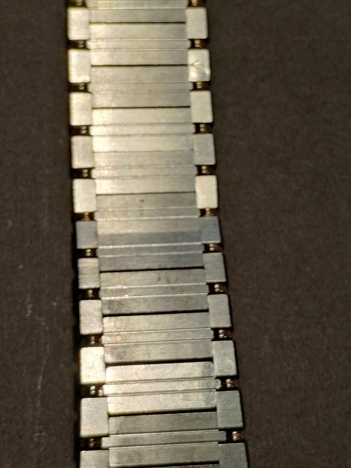 Movado The Museum Unisex Watch Black & 18 K Gold Links 1980’s Stunning
