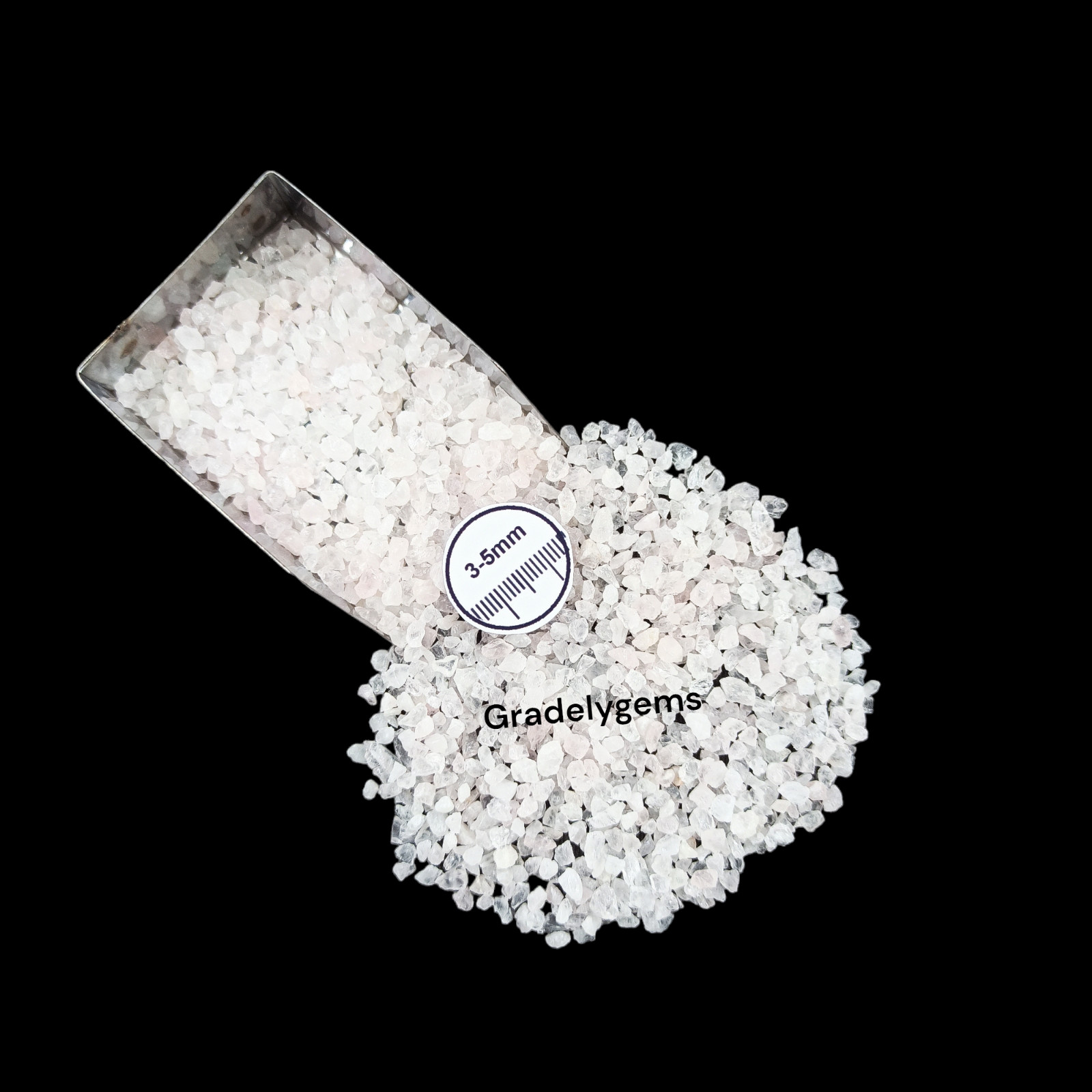 Natural Rose Quartz Gemstone Crushed Powder – Healing Crystal for DIY Crafts