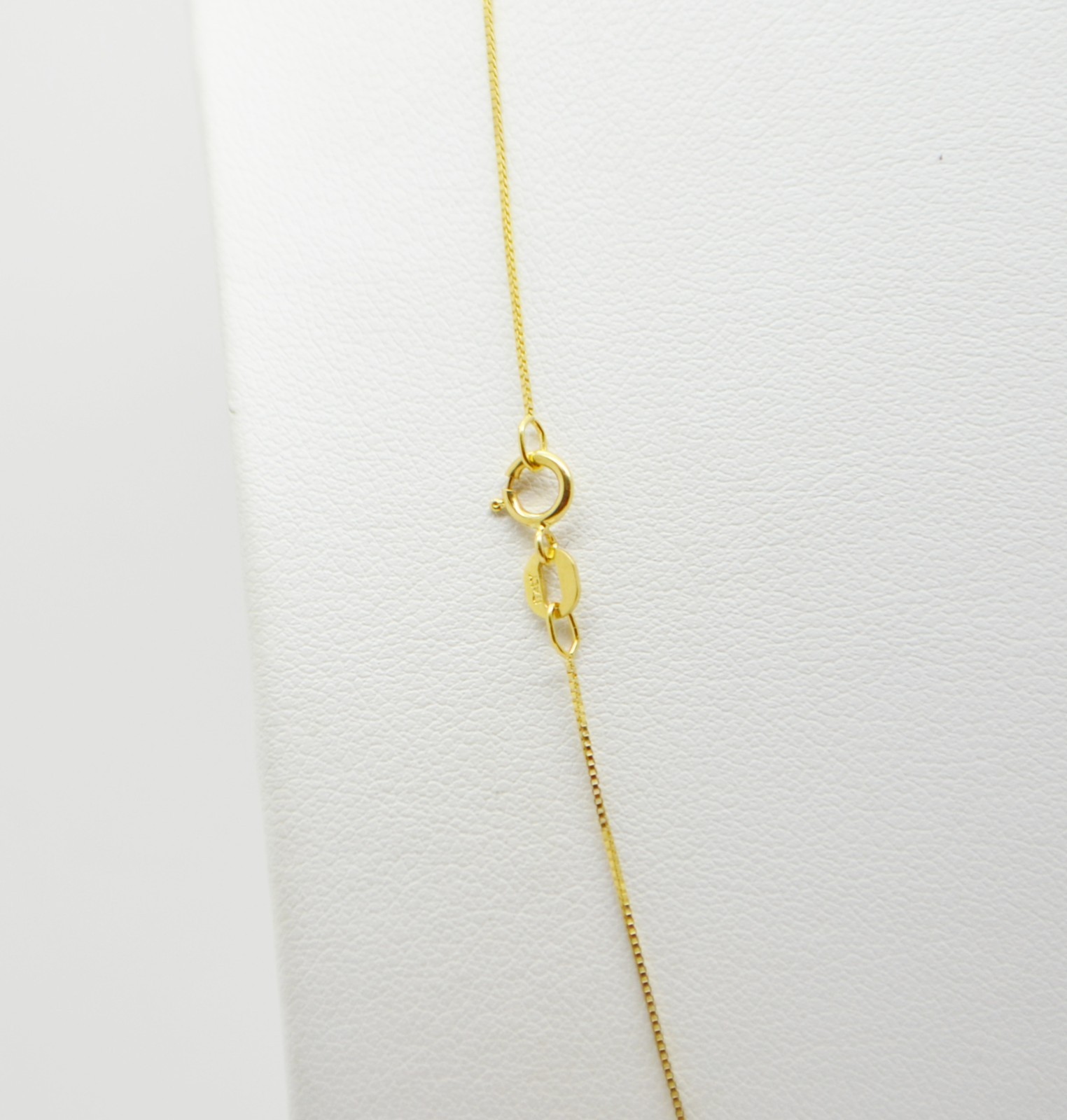18K Yellow Gold Box Chain Necklace 18.0″ #GOLD-4114
