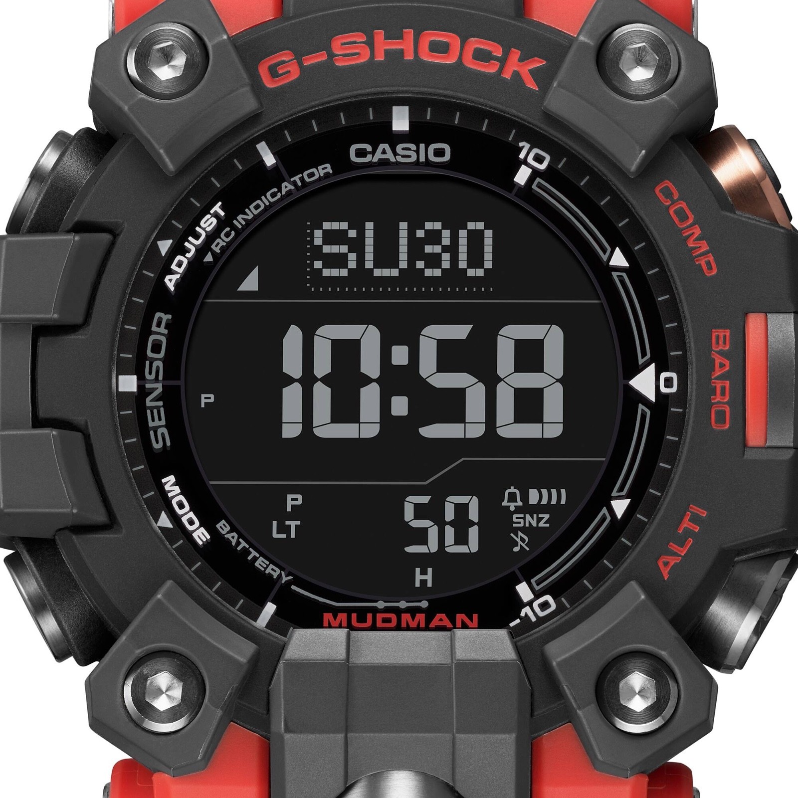 Casio G-Shock GW-9500-1A4 Mudman Solar Black and Orange Watch