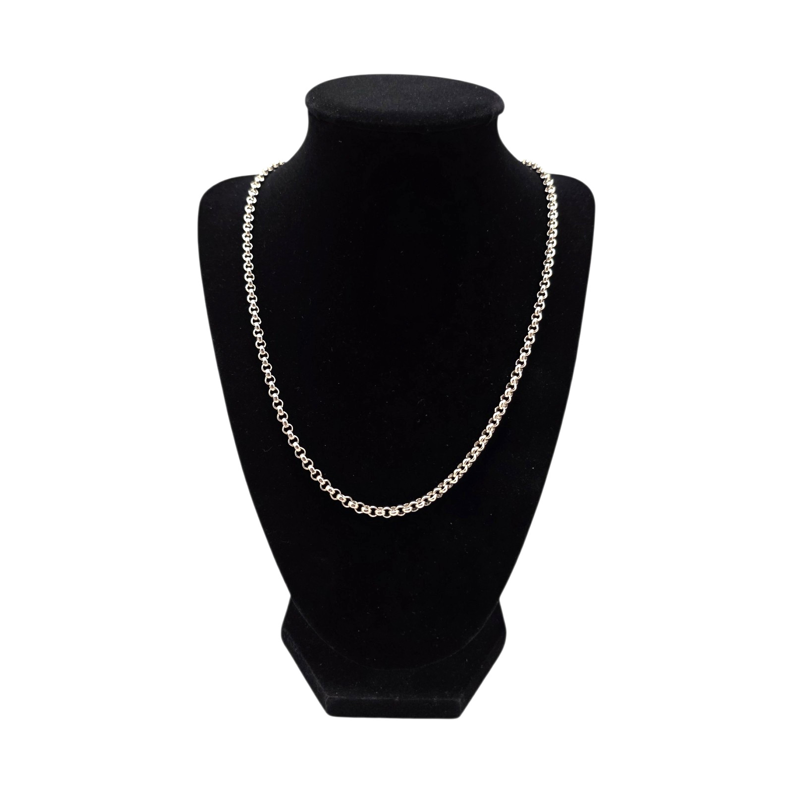 Spectacular Ultra Fine .999 Pure Silver 21″ Rolo Chain Necklace 24.5gr #2168