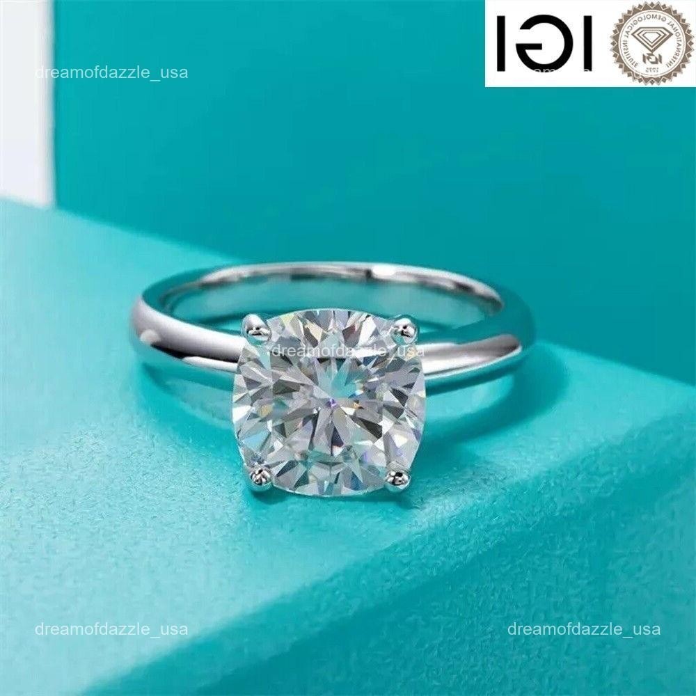Mothers day Sale 14K White Gold Diamond No Stone New Solitaire Engagement Ring
