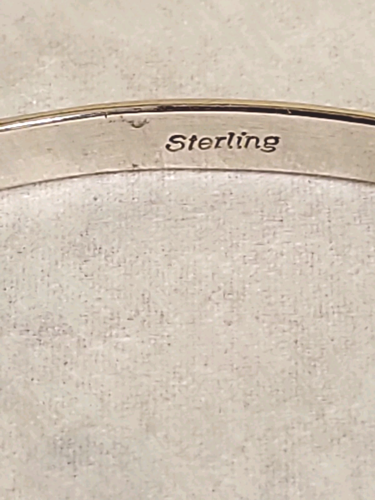 Vintage NAVAJO Sterling Silver Hand Stamped Carinated Cuff Bracelet 9 Grams