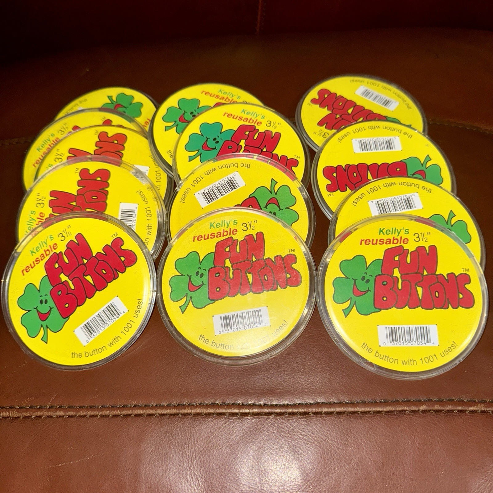 Lot of 13 Fun Buttons By Kelly Large 3 1/2” Reusable