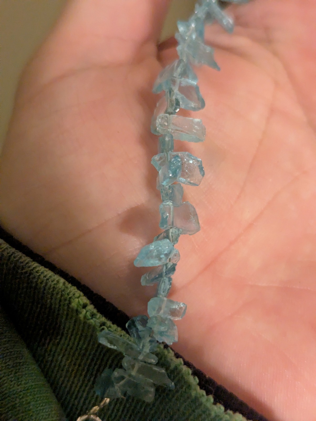 Light Blue sky apatite Crystal Bracelet 5.5 In