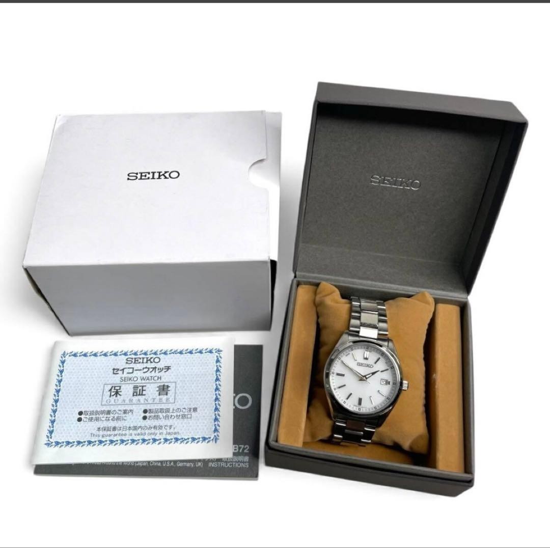 Seiko 7B72-0AC0 Solar Radio White Dial Unused Open Box Full Set From Japan