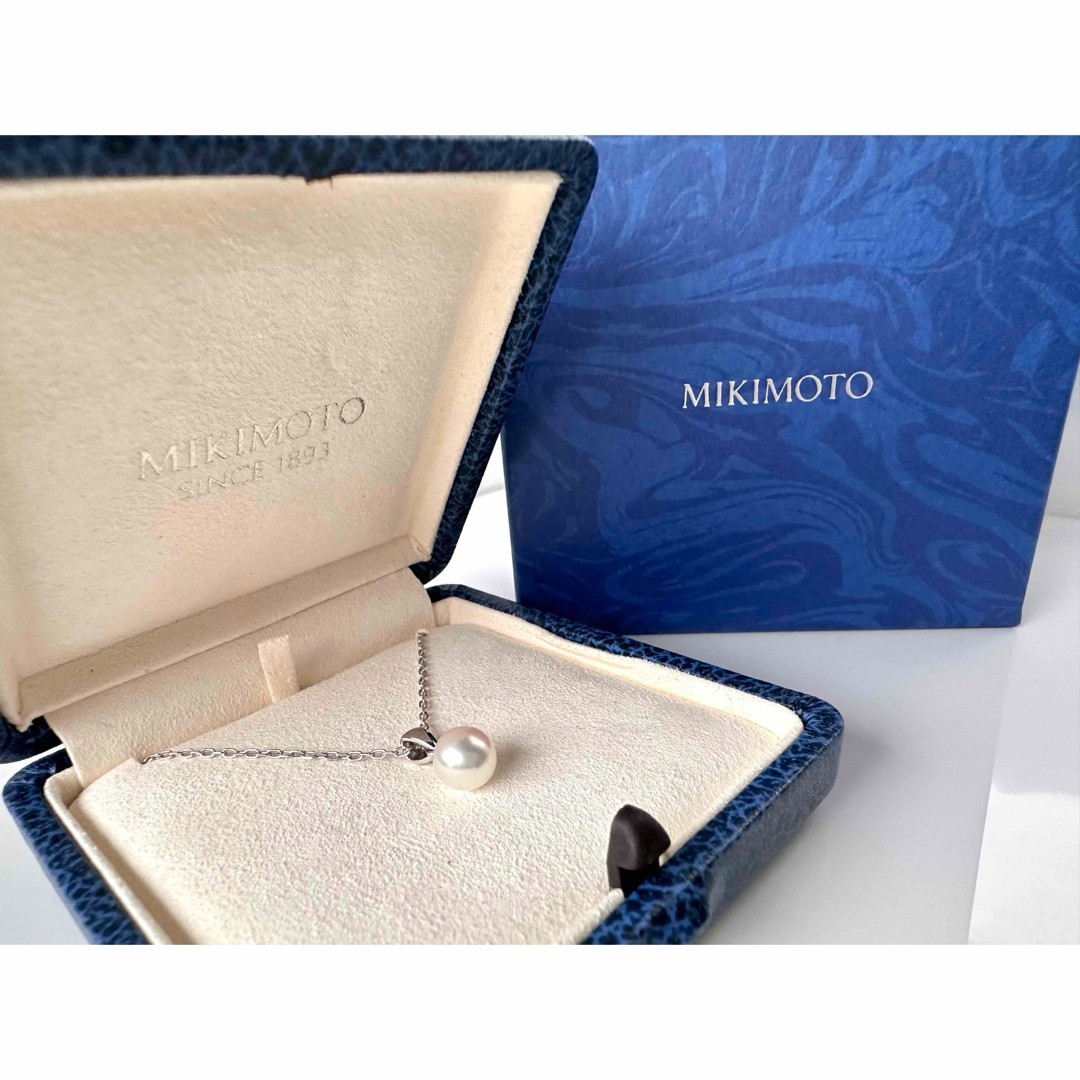 MIKIMOTO Akoya Pearl Necklace K18 White Gold 7.0mm 40cm Single Pearl w/ Box🌈