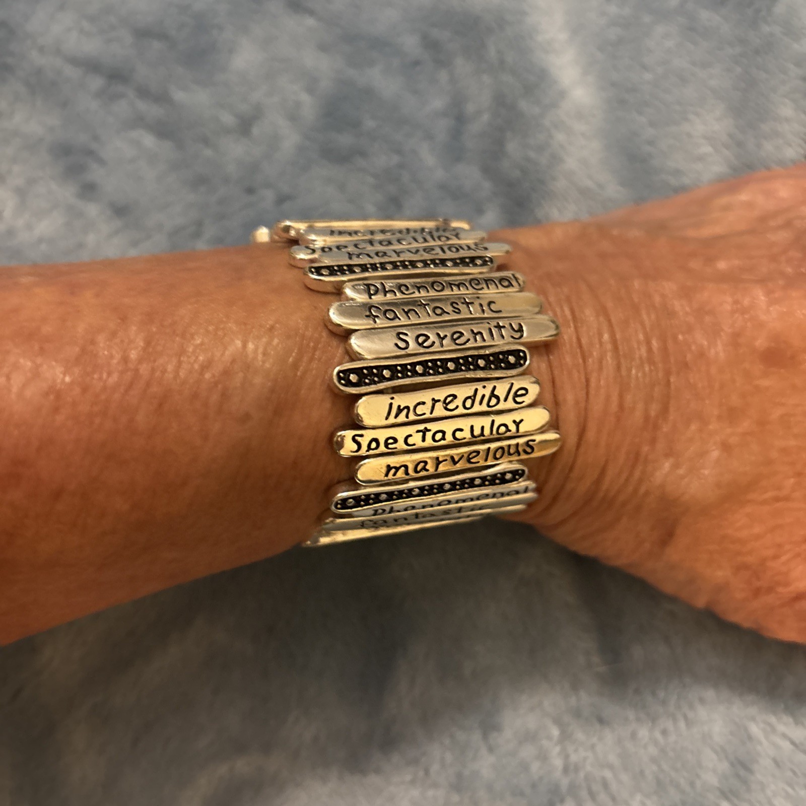 Inspirational Words of Encouragement Stretch Bracelet Marvelous Spectacular etc