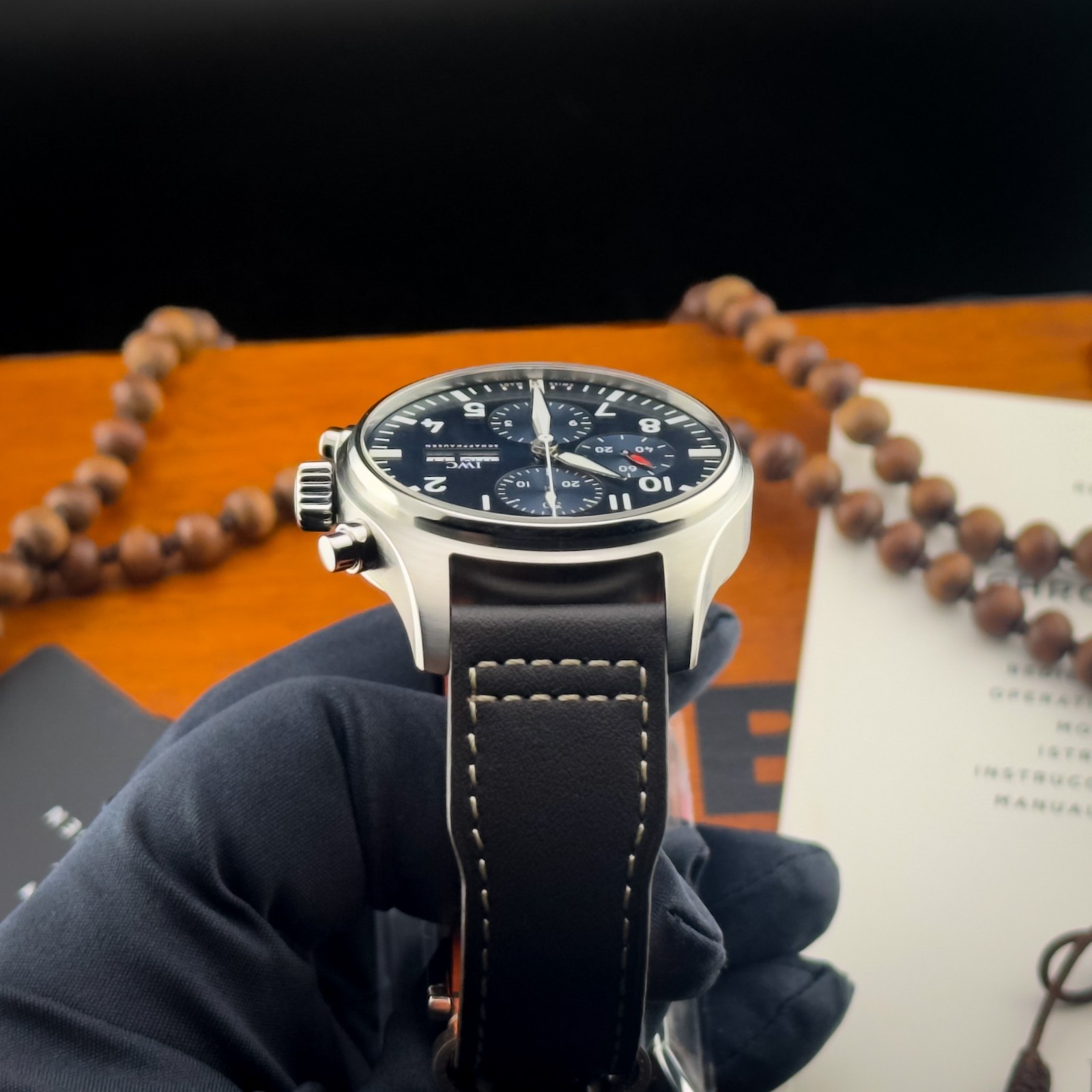 IWC Pilot Chronograph Petit Prince 43mm IW377714 Steel Blue Dial Full Set 2021