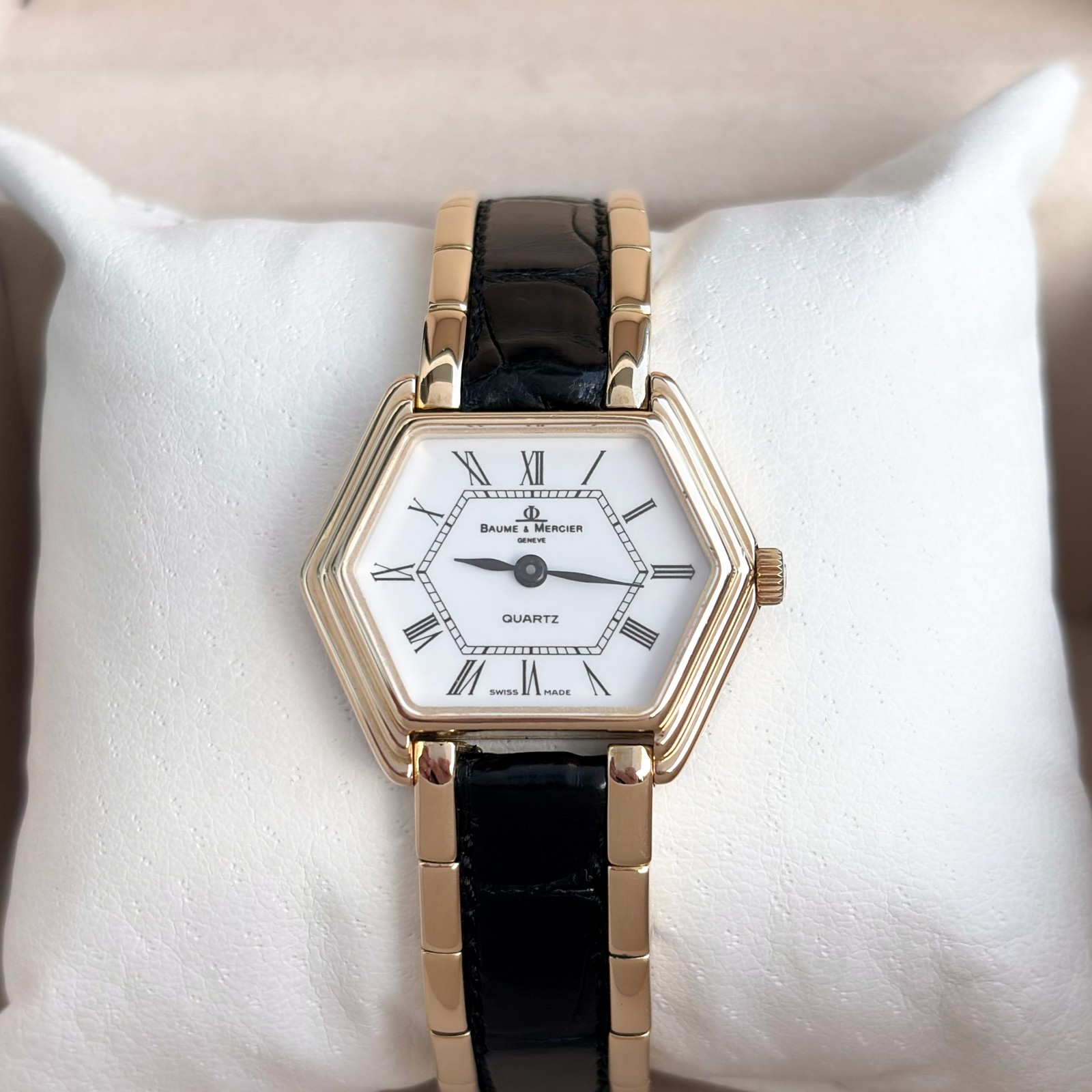 Baume & Mercier 18k Gold Vintage Lady 48372 Quartz 27mm Wempe Bracelet Ladies’