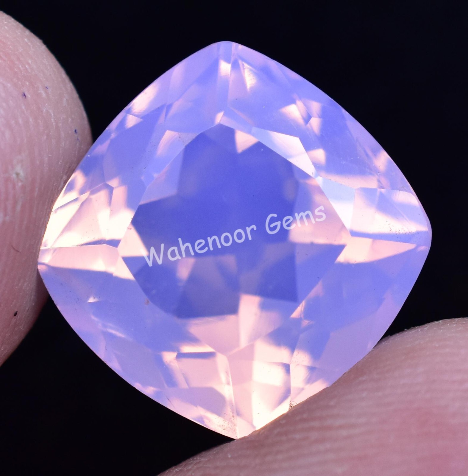 Natural Pink Opal 12.30 Ct Cushion Certified Unheated Welo Australian Gemstone