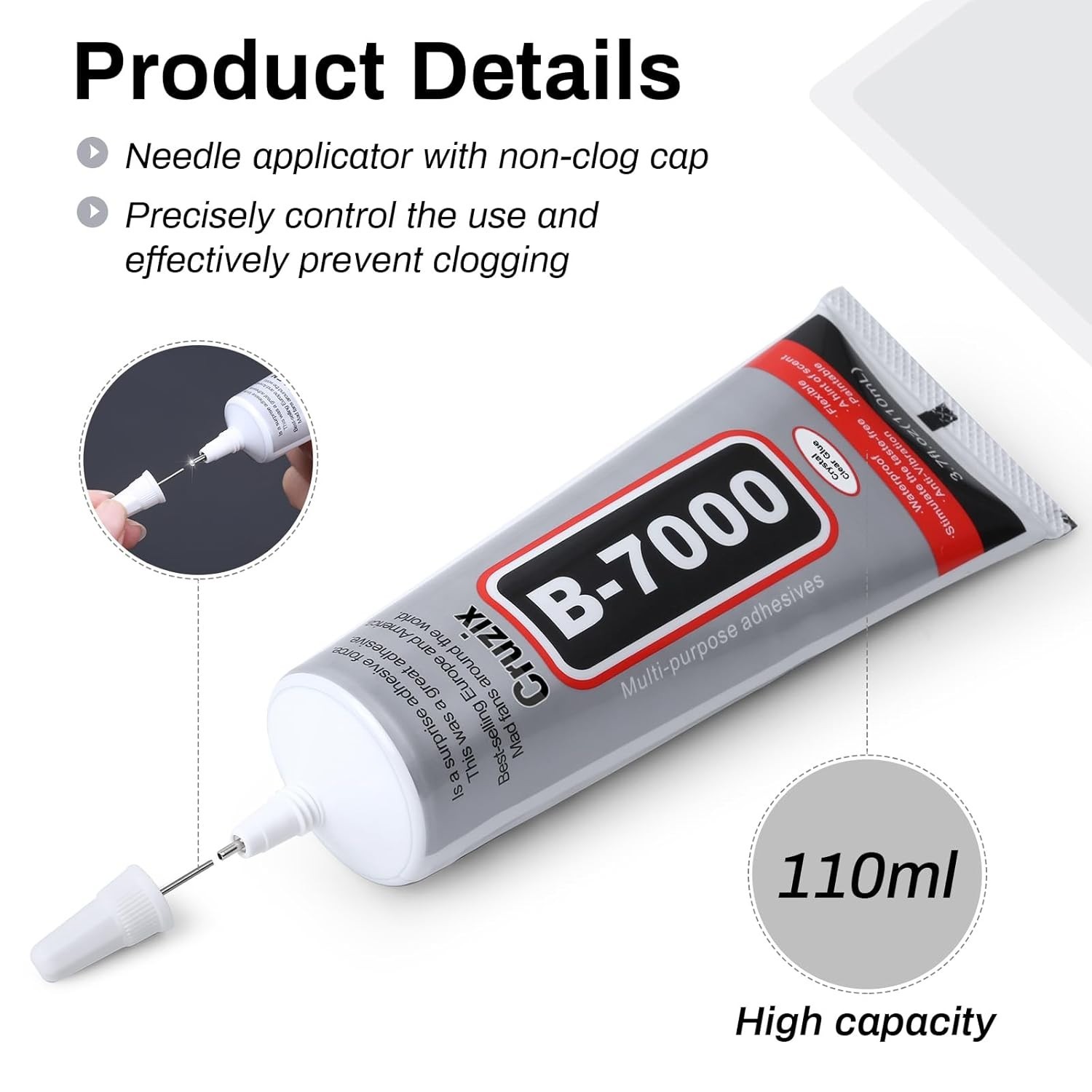Waterproof B7000 Jewelry Glue – 3.7oz Precision Adhesive for Optimal Bonding