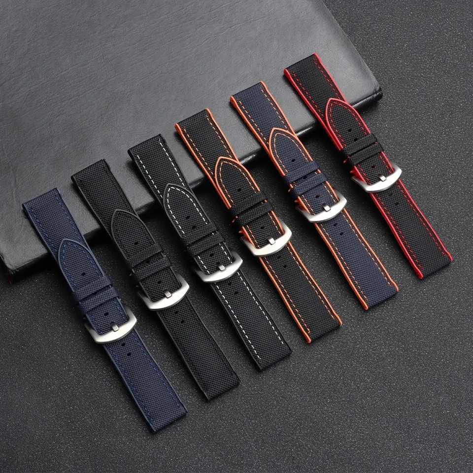 18mm 20mm 21mm 22mm Nylon Rubber Sailcloth Watch Strap Band for Omega for Seiko