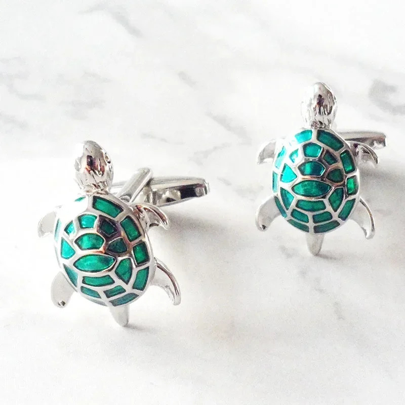 Metal Sea Turtle Cufflinks French Men’s Daily Casual Business Shirt Cuff Links
