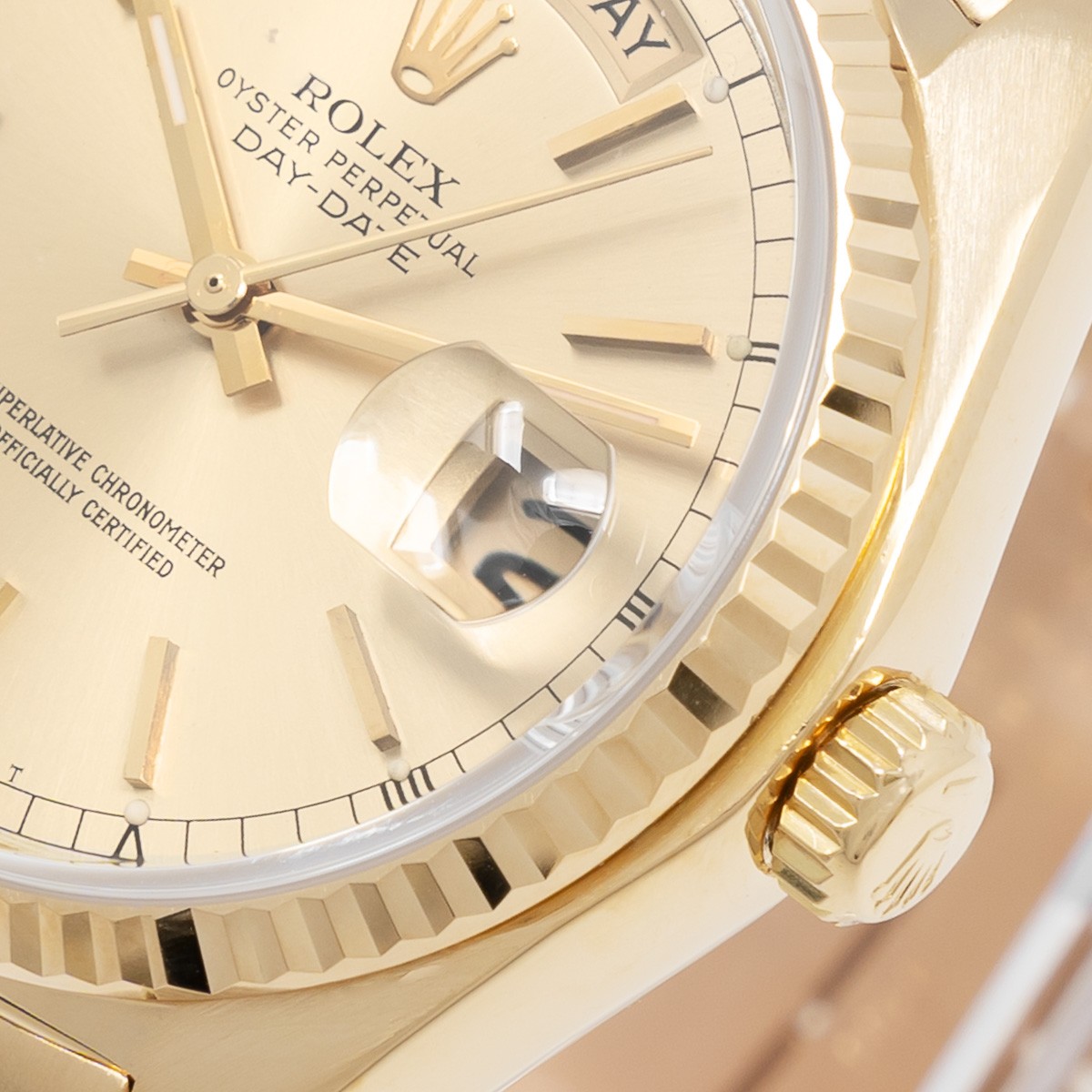 Rolex Day-Date 36 18038 Wristwatch, Yellow Gold, Champagne Dial, President Br…