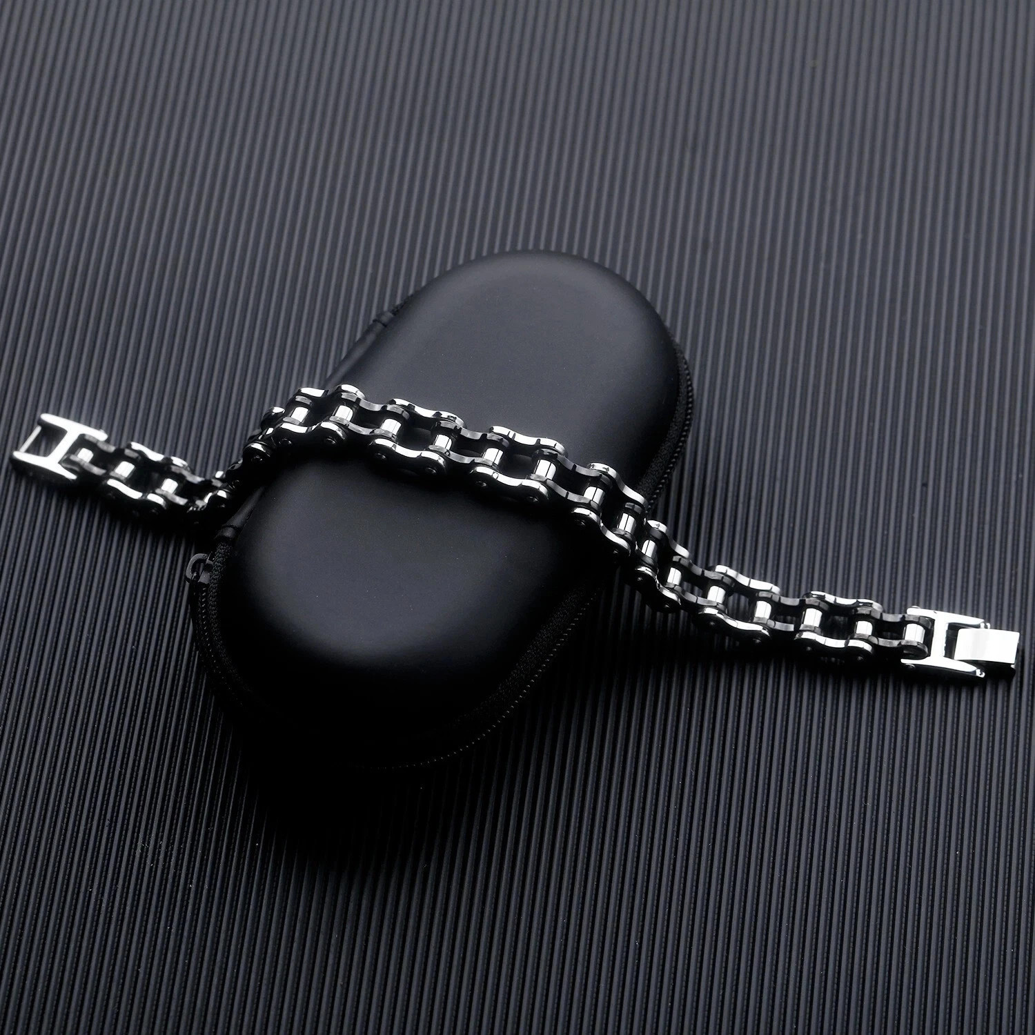 Men’s Fashion Bracelet Stainless Steel Motorcycle Bike Chain Design Jewelry Gift