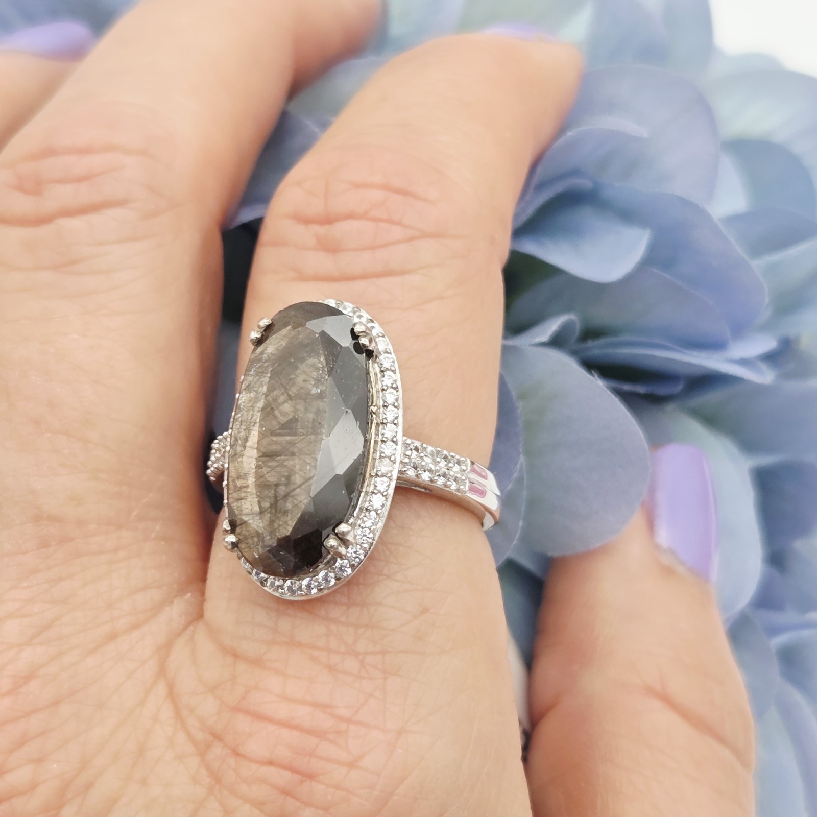 Chuck Clemency GEM TREASURES Sable Sapphire Ring LARGE Designer Evine ShopHQ 925