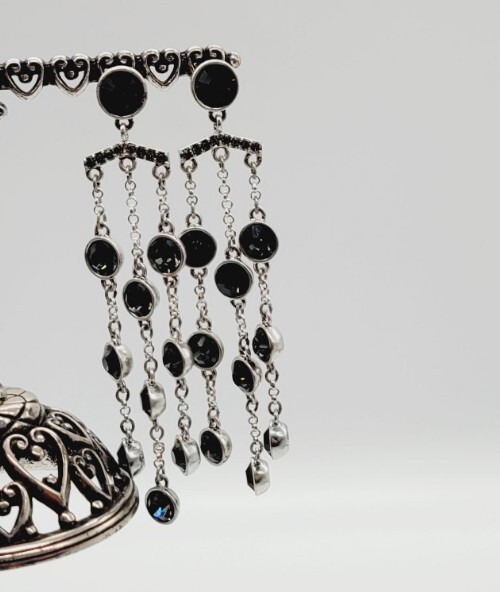 KENNETH COLE New York Silver tone Chandelier Drop Earrings 3.75 in Dangle