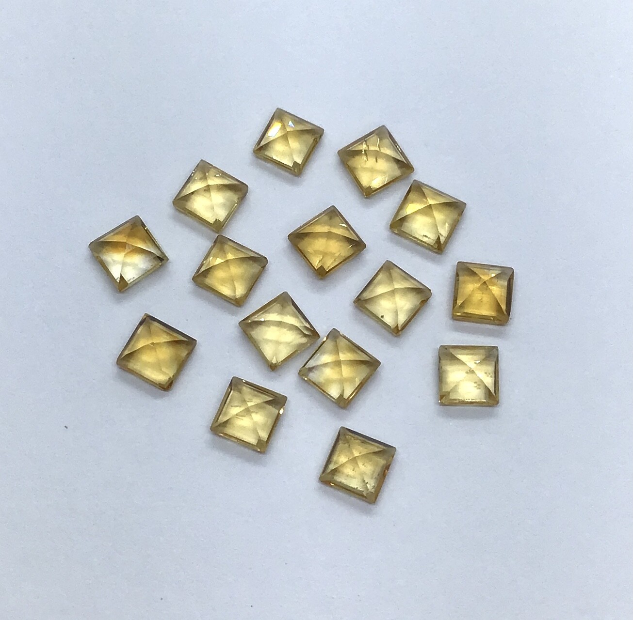 Natural Citrine Square Cut Faceted Loose Gemstone For Making All Type Jewelry