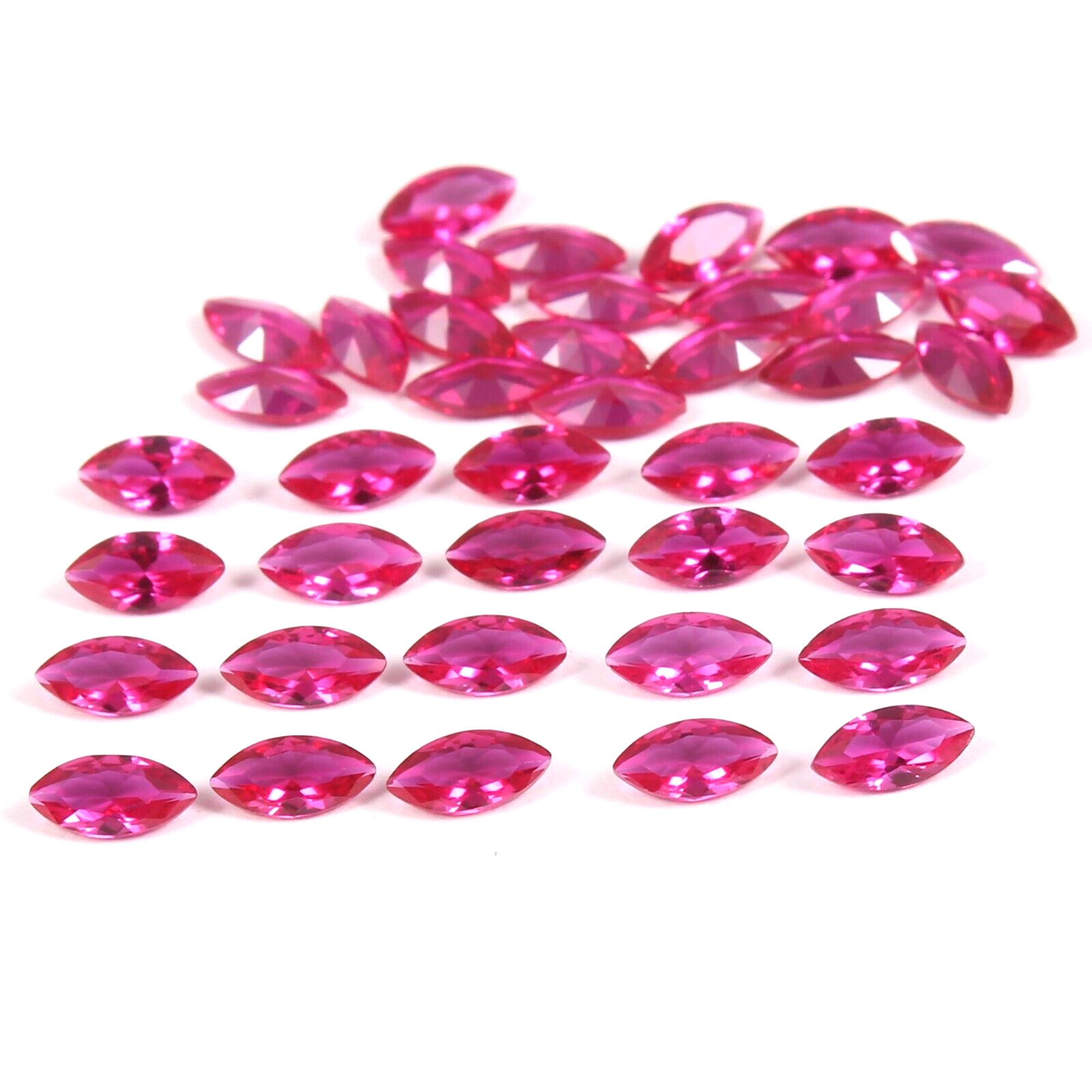 AAA 2.50 x 5 MM Natural Mozambique Ruby Loose Marquise Gemstone Cut Lot 50 Pcs