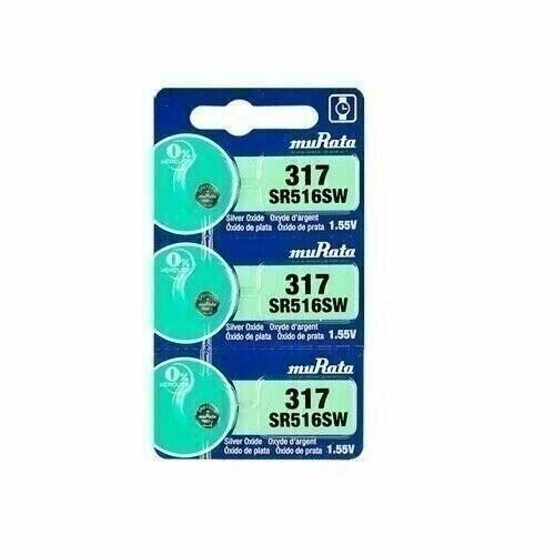 5 Pcs 317 Sony Mercury Free Silver Oxide Watch Battery