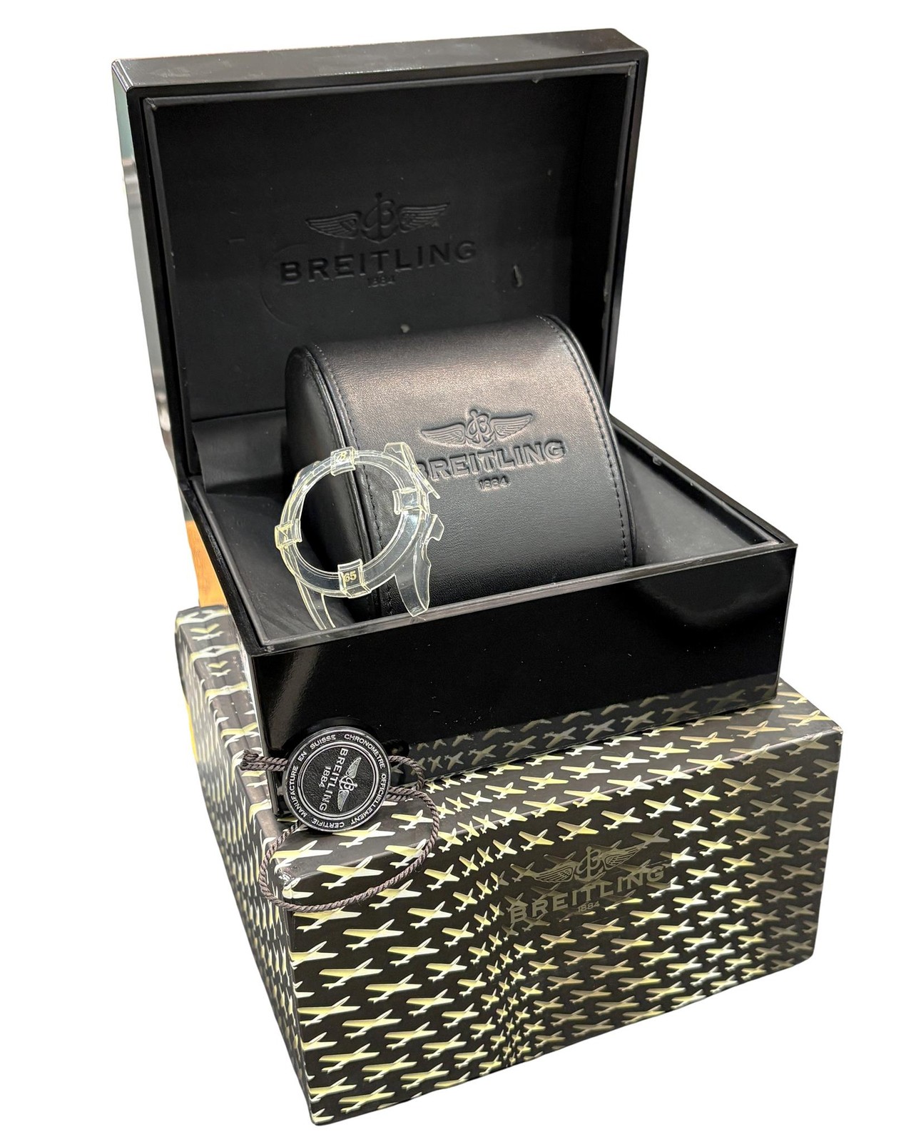 Breitling Chronomat Chronograph 44mm 18K Rose Gold Stainless IB0110 Watch BOX