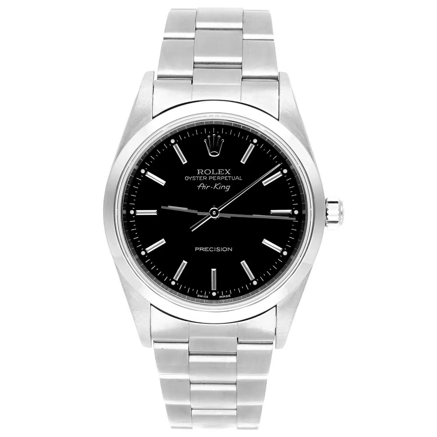 Rolex Oyster Perpetual Air-King 34mm Black Stainless Steel Oyster Watch 14000