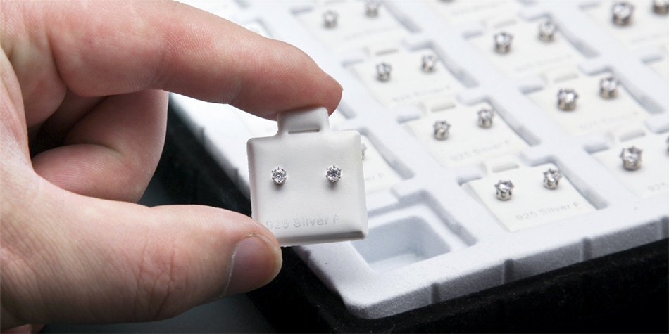 Wholesale 36pcs Cubic Zirconia CZ Women Earrings Studs Silver Quality Jewelry