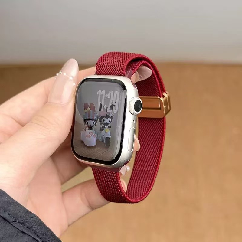 Suitable for Apple Watch/ Series 1-11/ Ultra/ SE-Magnetic Buckle Nylon Strap