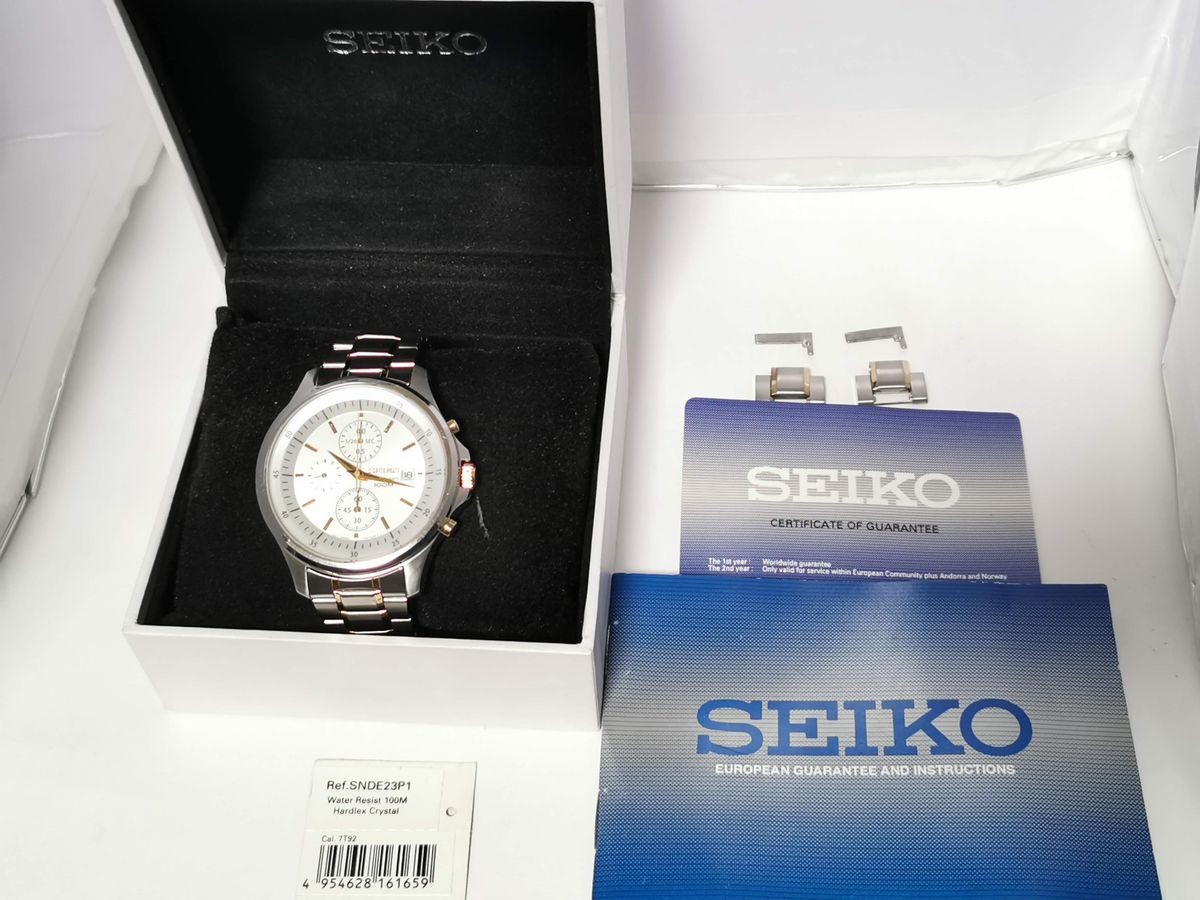 SEIKO SNDE23P1 7T92-0NY0 Combo Chronograph Quartz Men’s Watch From Japan
