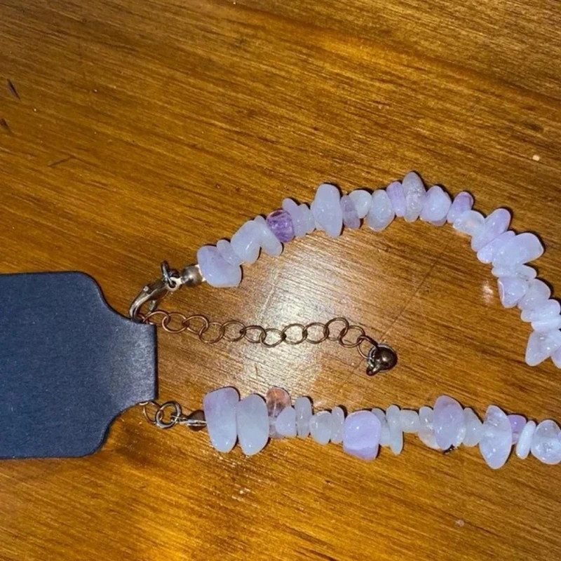 Lavender Amethyst Nugget Necklace Pretty Boho Fairy